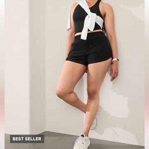 Athleta Mesh Racer Mid Rise Short 4”